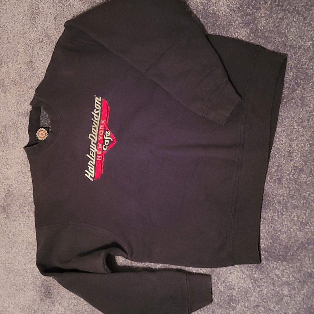 Men's X-Lg  Harley Davidson New York Cafe long sleeve sweatshirt. Black